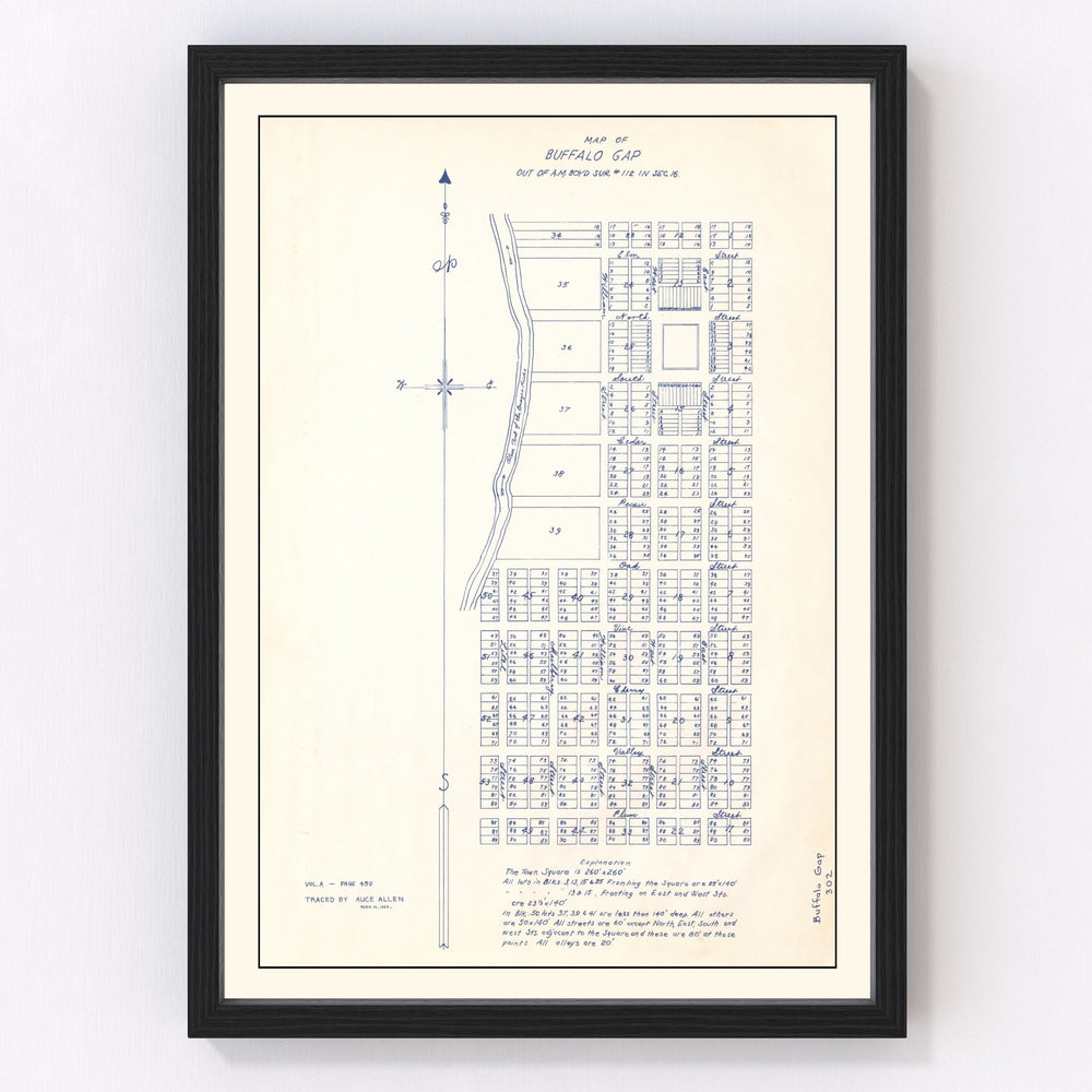 Buffalo Gap Vintage Map 1929