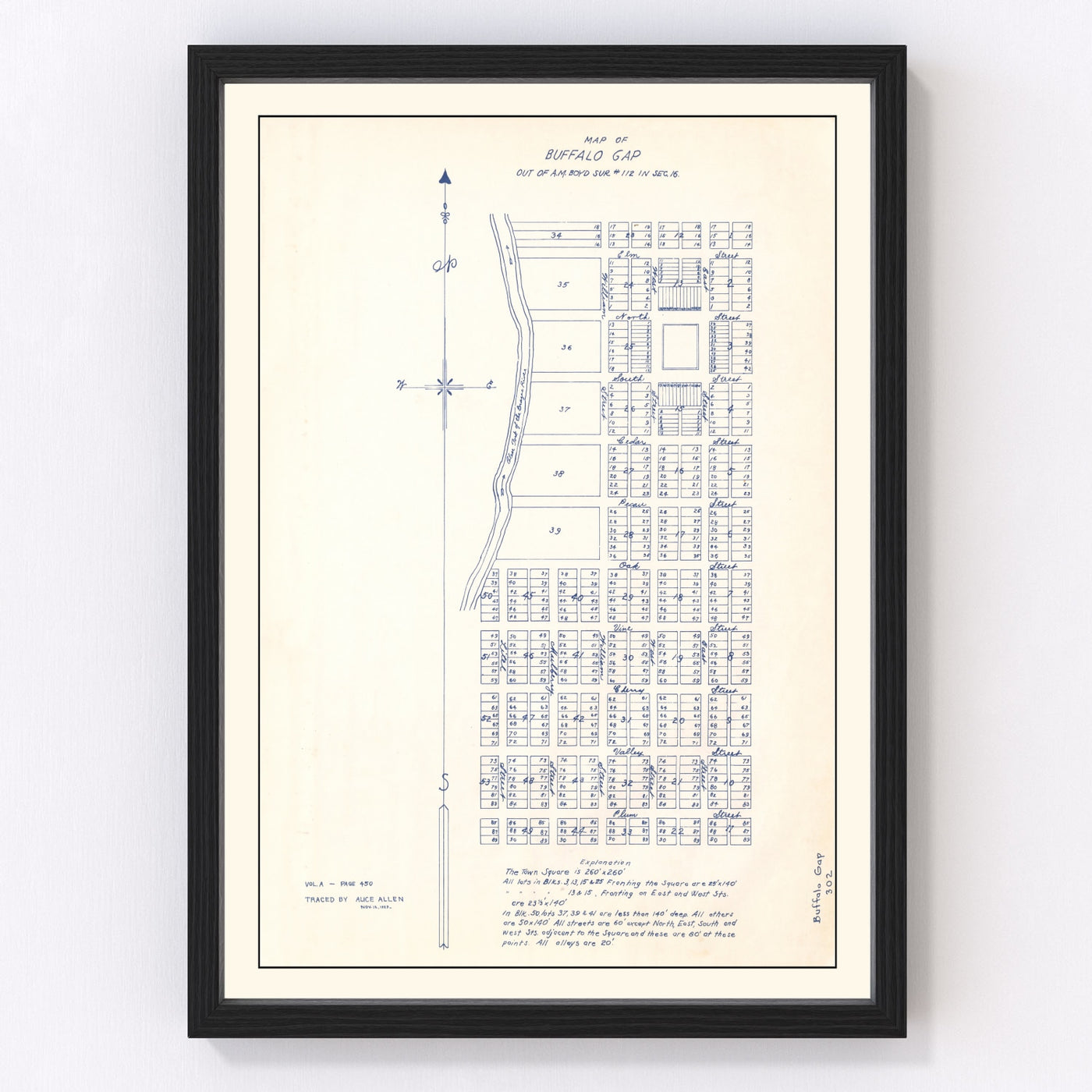 Buffalo Gap Vintage Map 1929