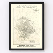 Austin Vintage Map 1943