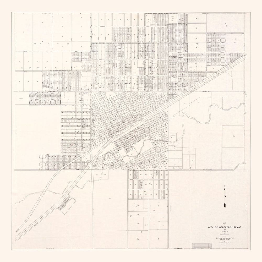 Vintage Map of Abilene, Texas 1930 print style example