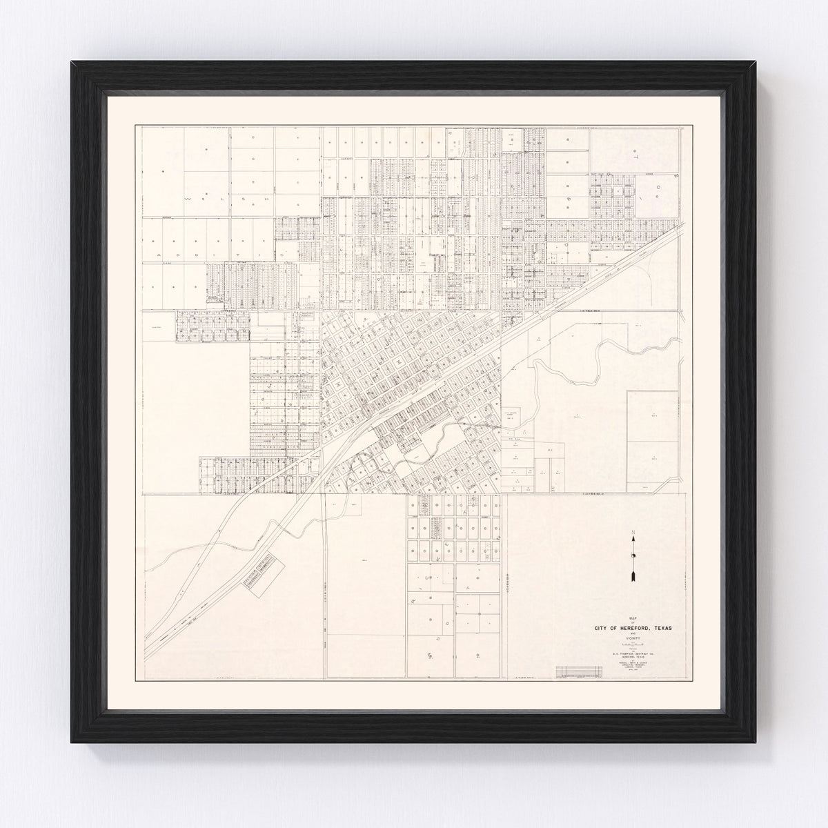 Abilene Vintage Map 1930