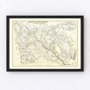 Montgomery County Vintage Map 1933