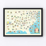 Civil War Battlefields Vintage Map 1861