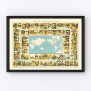 World Vintage Map 1870