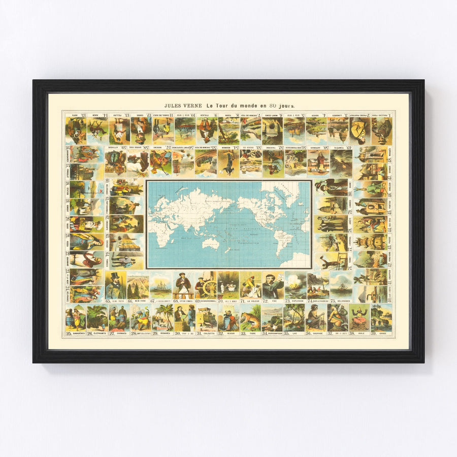 World Vintage Map 1870