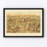 Jerusalem Vintage Map 1871