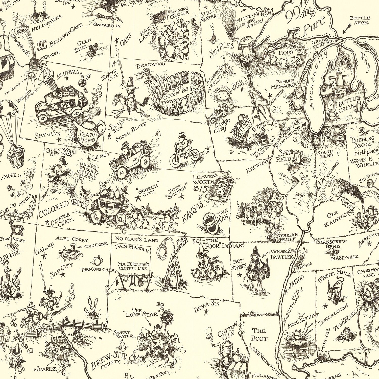 Restored historic details from the 1926 country map of County