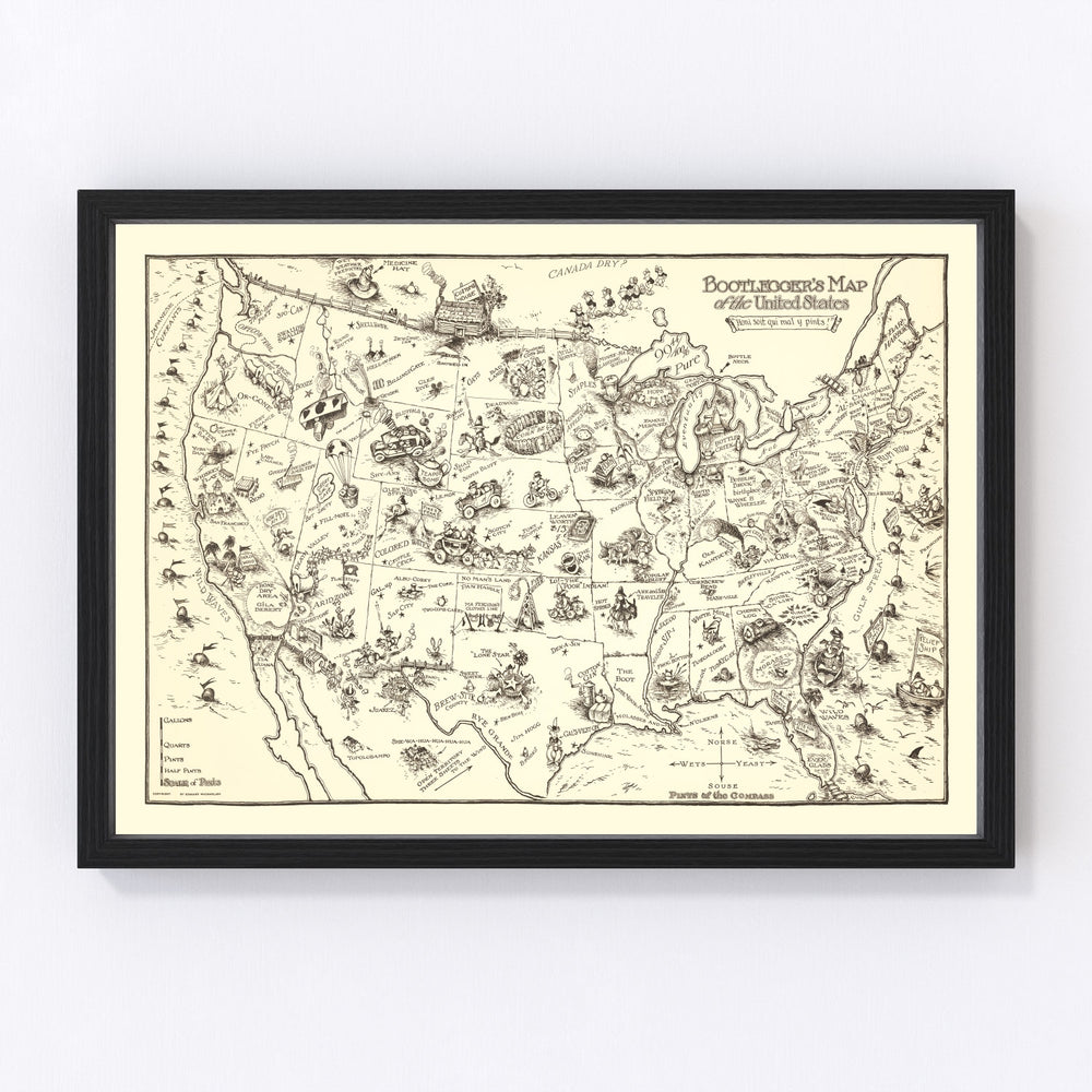 United States Vintage Map 1926