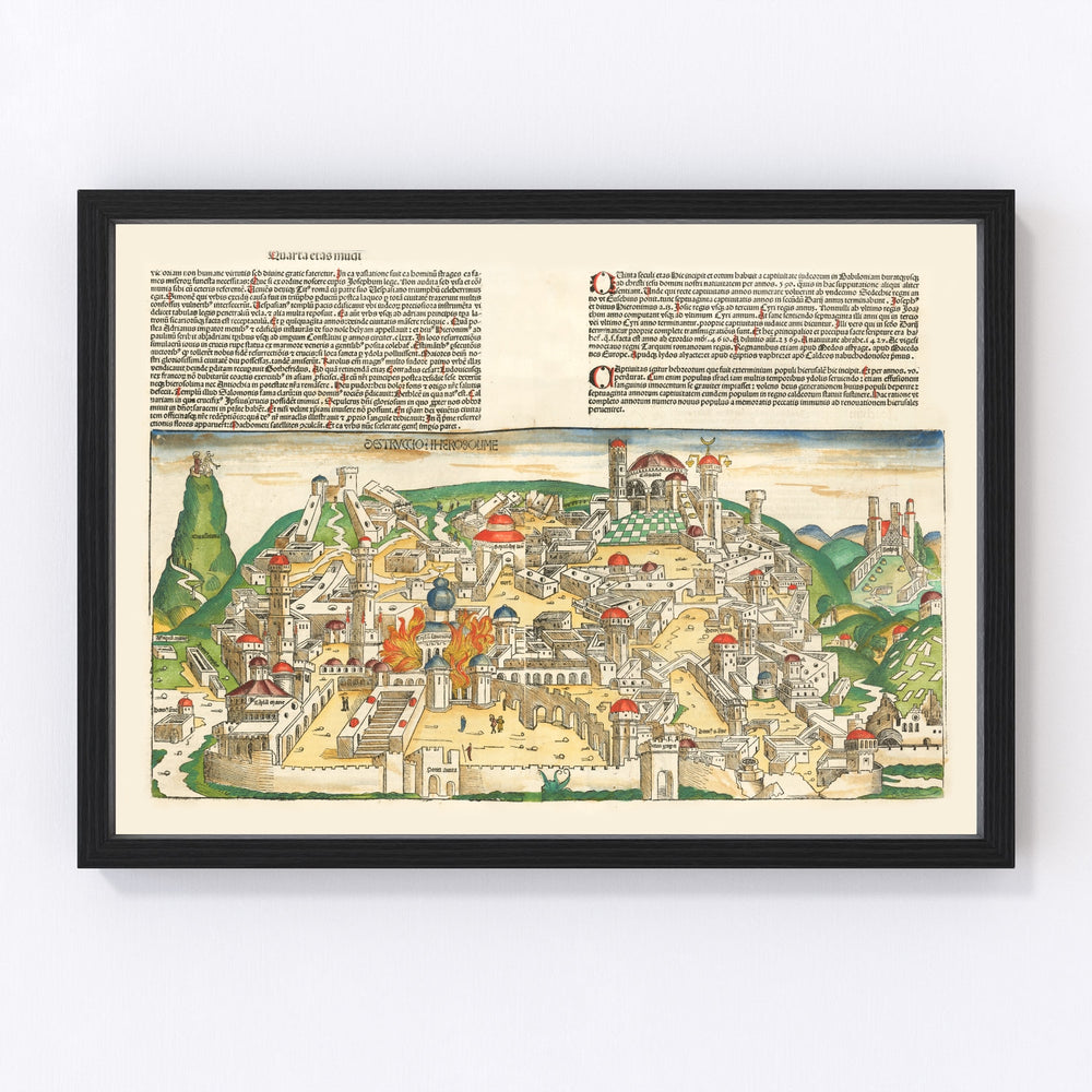 The Holy Land Vintage Map 1493
