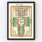 Ezekiel's Temple Vintage Map 1493
