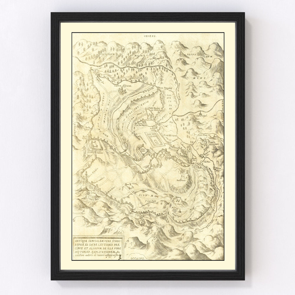 Jerusalem Vintage Map 1572