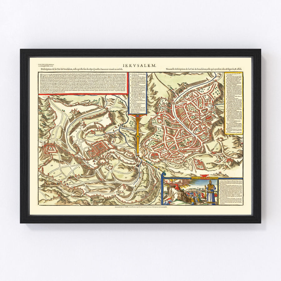 Jerusalem Vintage Map 1575