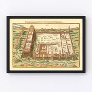 Jerusalem Vintage Map 1581
