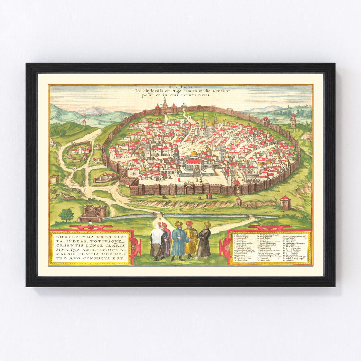 Jerusalem Vintage Map 1582