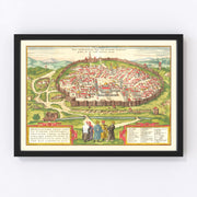 Jerusalem Vintage Map 1582