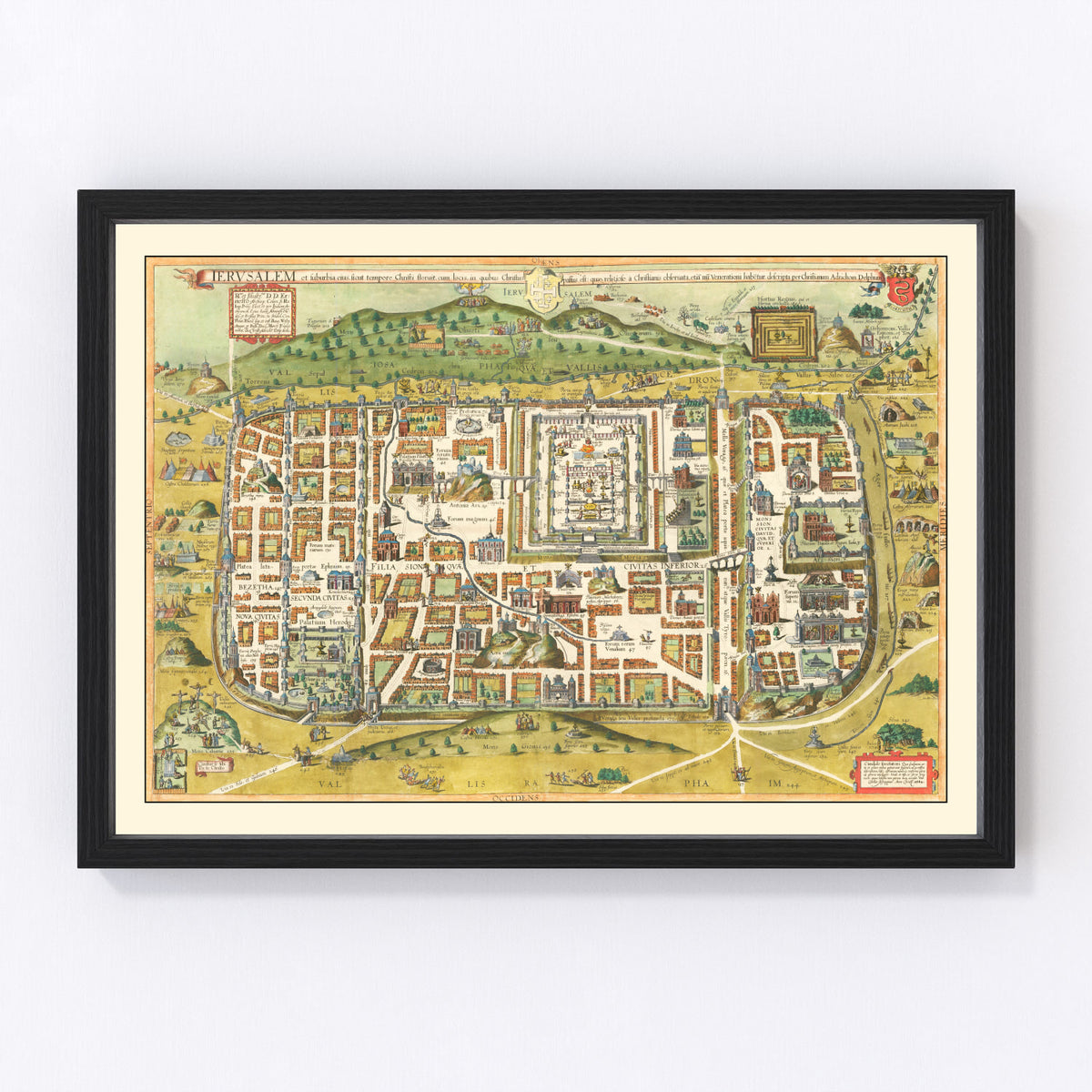 Jerusalem Vintage Map 1584