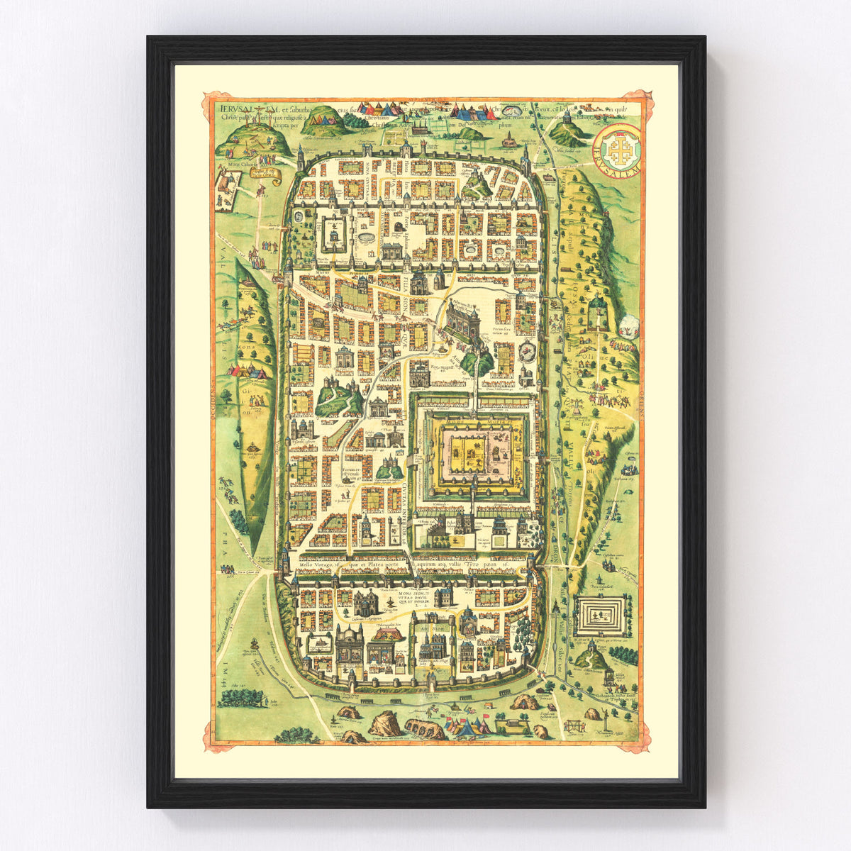 Jerusalem Vintage Map 1588