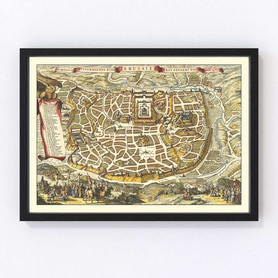 Jerusalem Vintage Map 1648