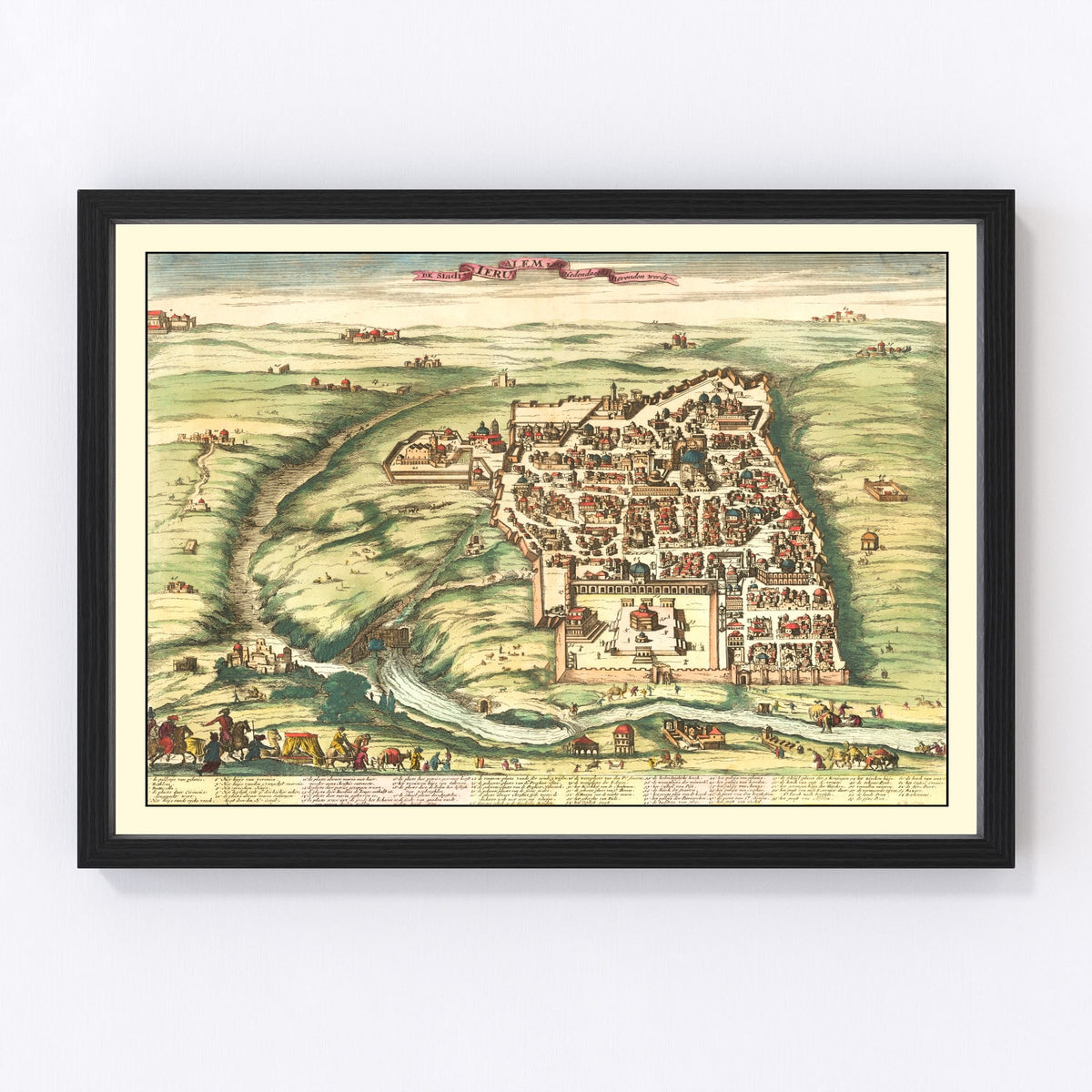 Jerusalem Vintage Map 1677