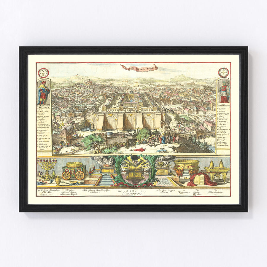 Jerusalem Vintage Map 1687