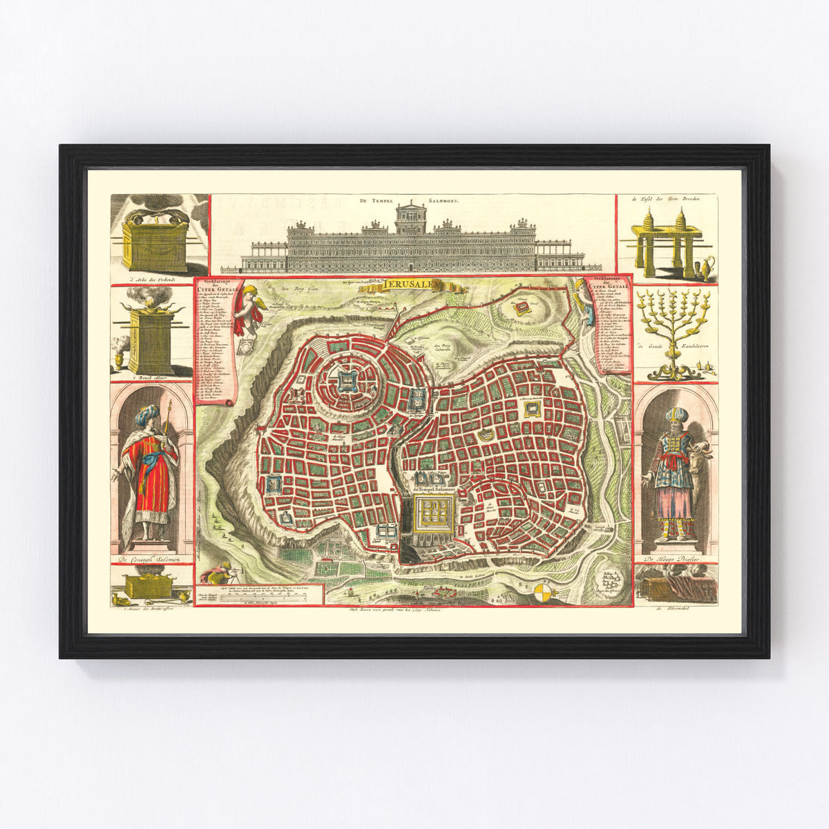 Jerusalem Vintage Map 1690