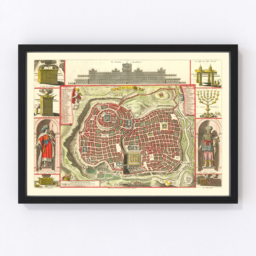 Jerusalem Vintage Map 1690