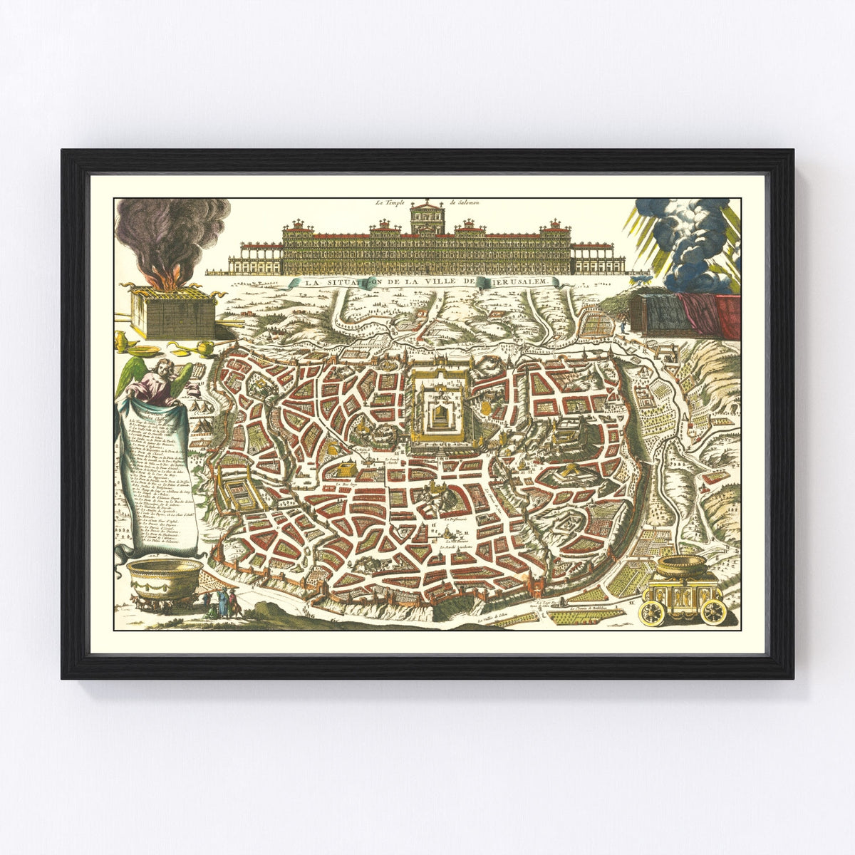Jerusalem Vintage Map 1700