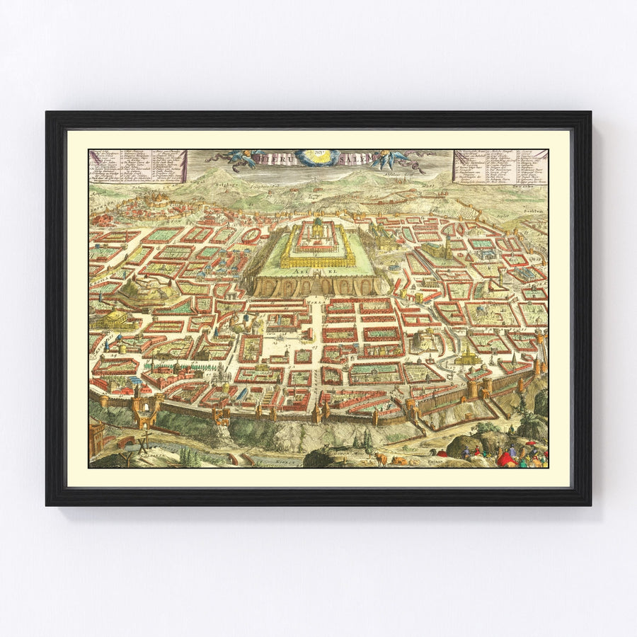 Jerusalem Vintage Map 1702