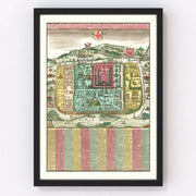Jerusalem Vintage Map 1730