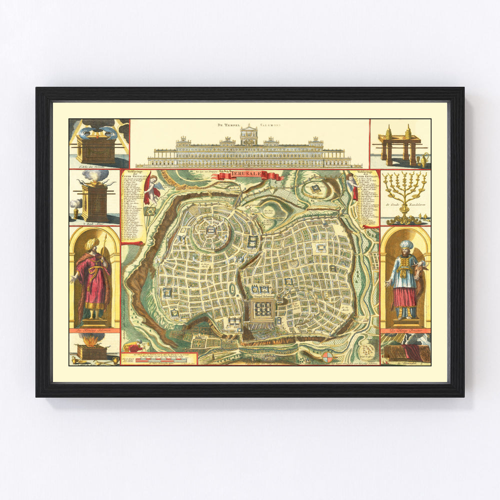 Jerusalem Vintage Map 1740