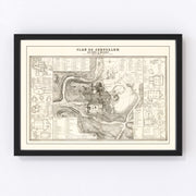 Jerusalem Vintage Map 1860