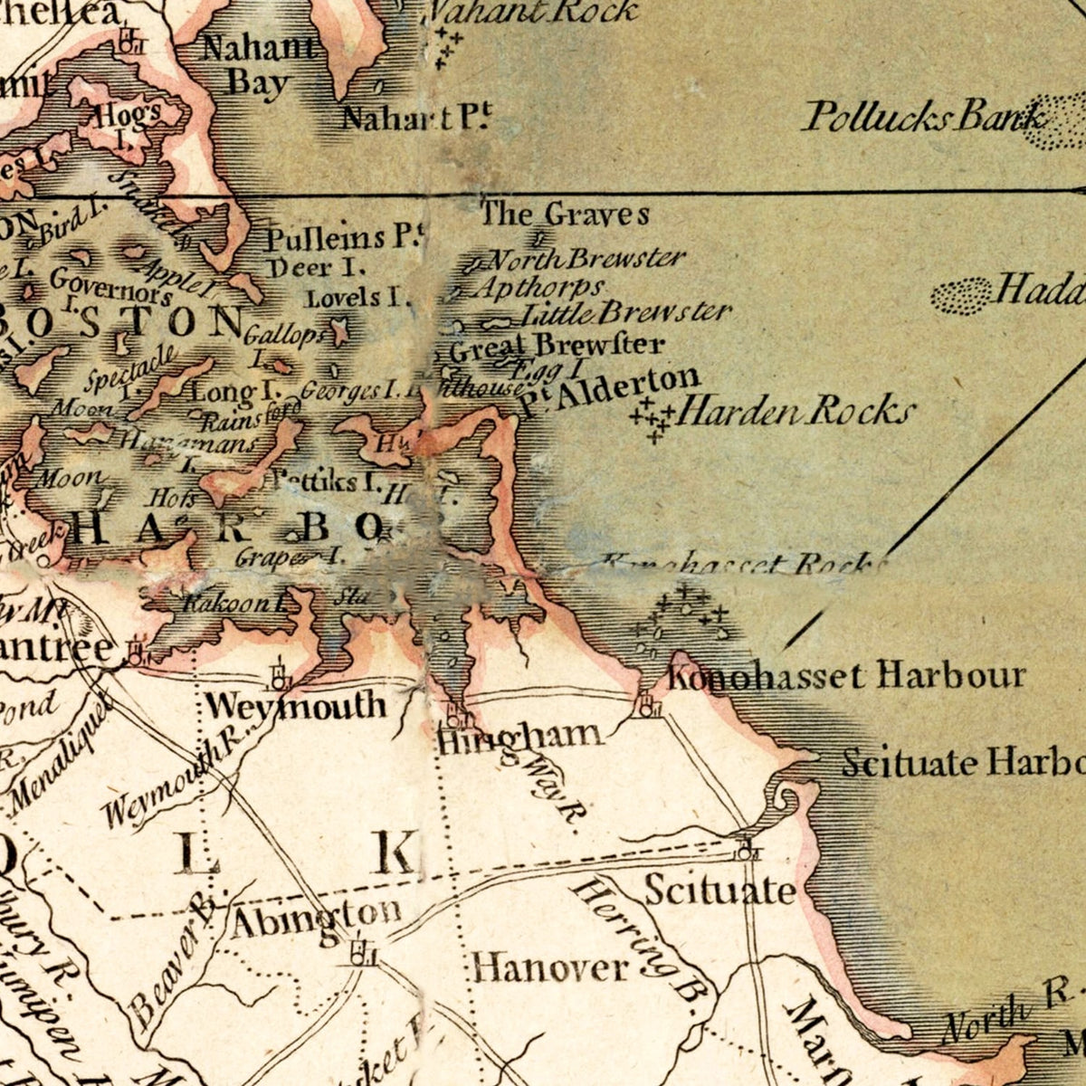 Restored historic details from the 1775 region map of County