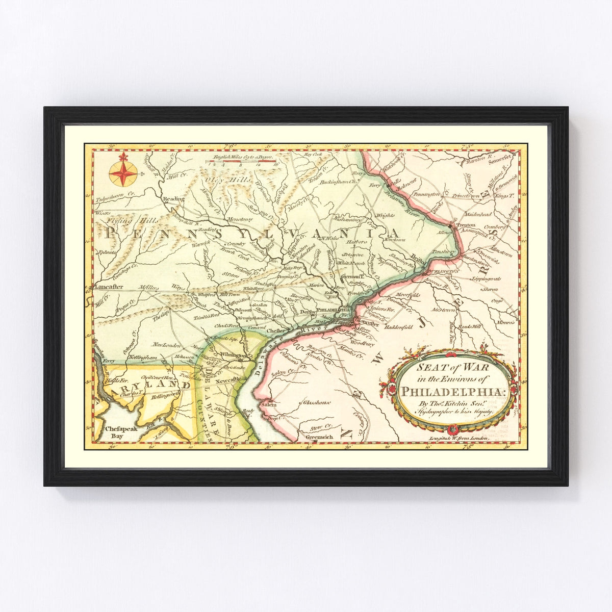 Philadelphia Vintage Map 1777