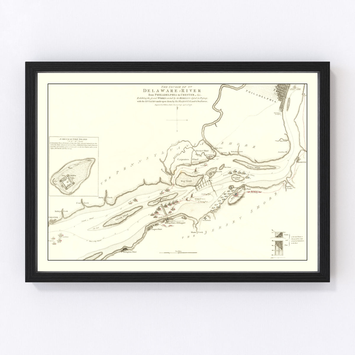 New England Vintage Map 1778