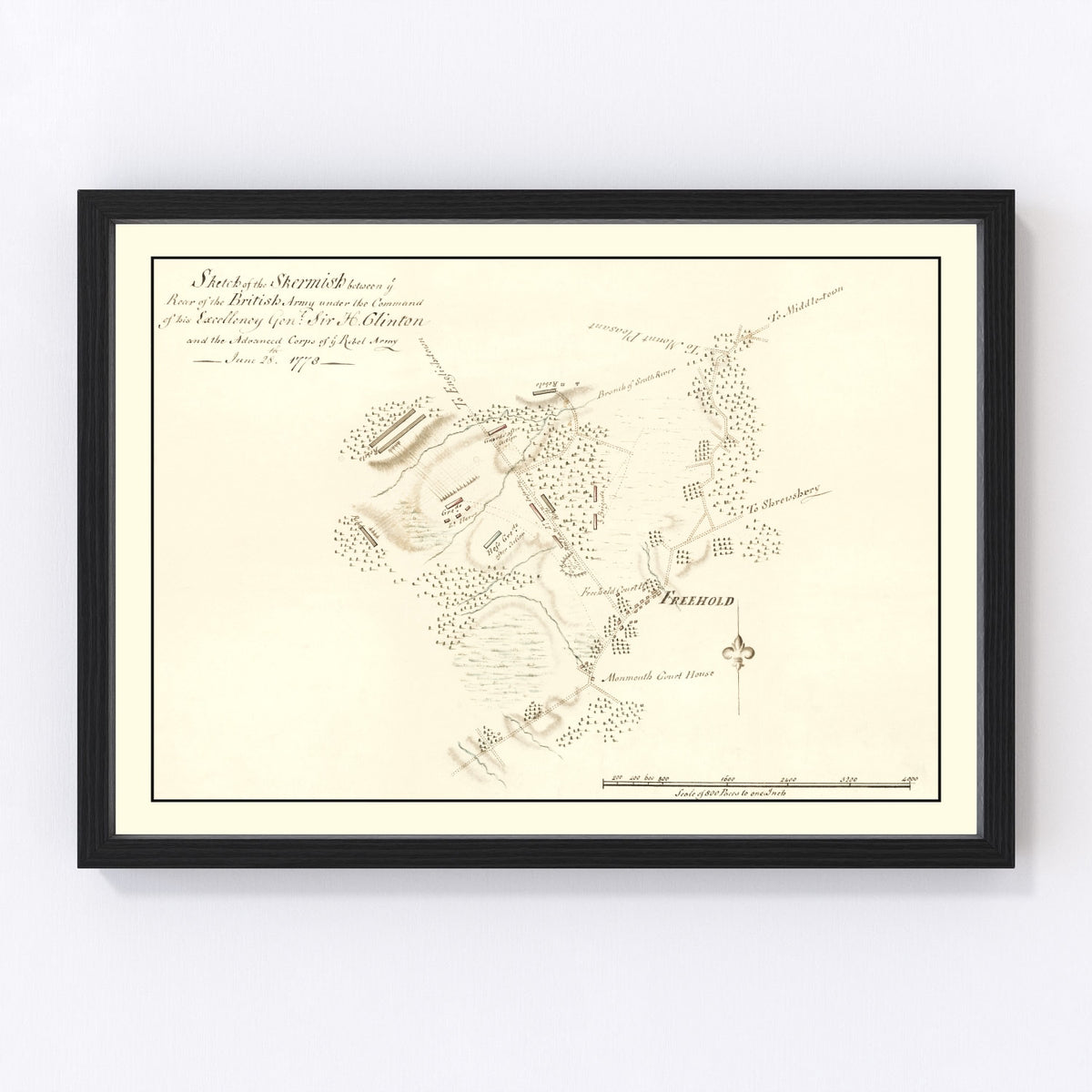 Monmouth Vintage Map 1778