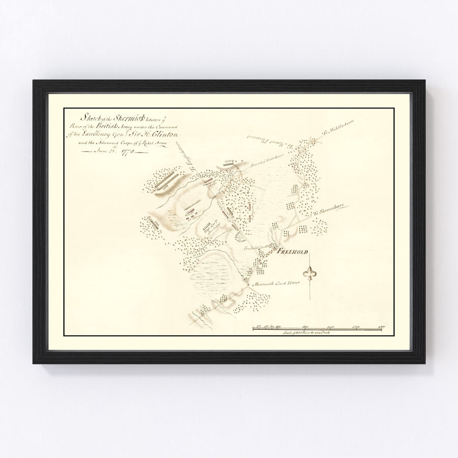 Monmouth Vintage Map 1778