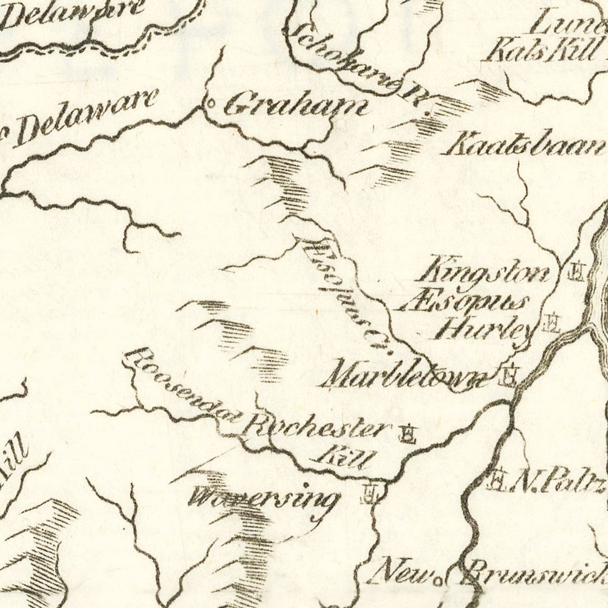 Restored historic details from the 1778 body of water map of County