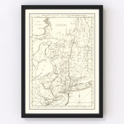 Hudson River Vintage Map 1778