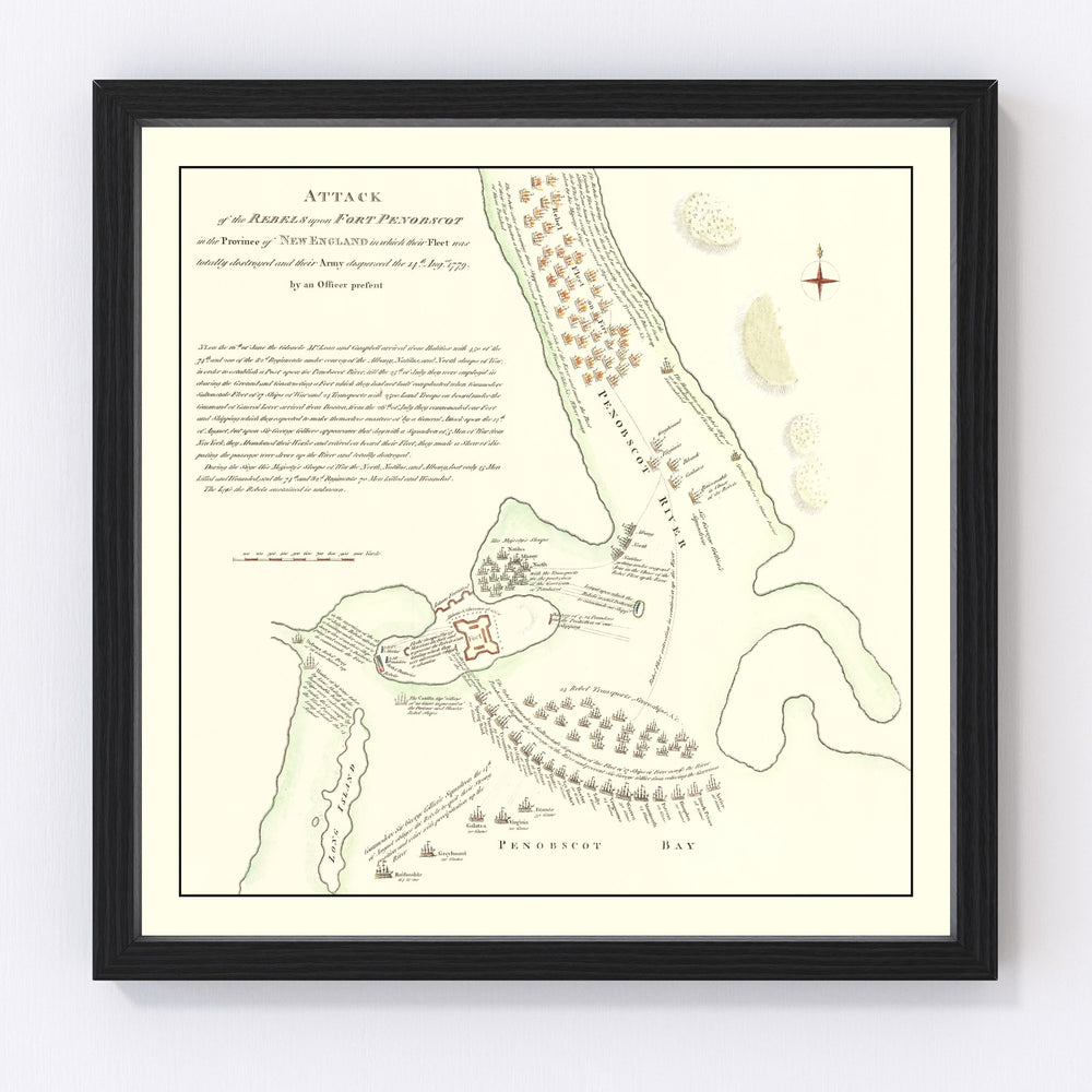 Penobscot Vintage Map 1785