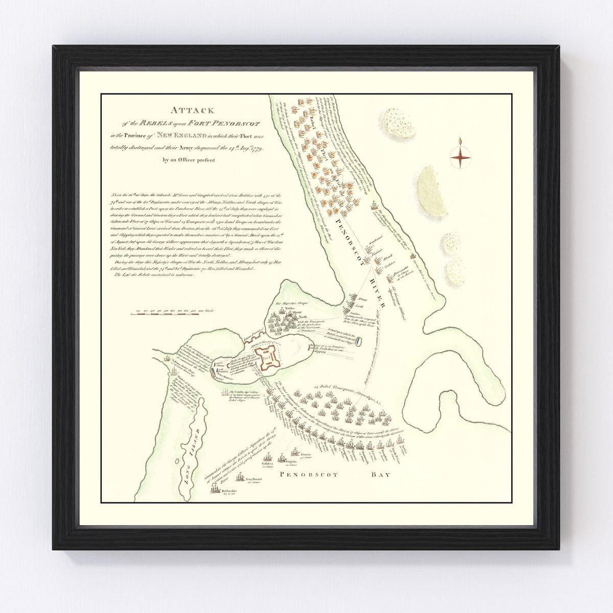 Penobscot Vintage Map 1785