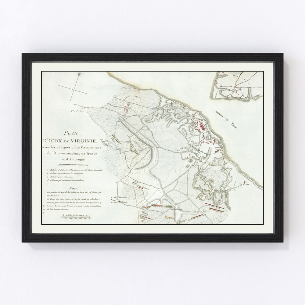 Yorktown Vintage Map 1787
