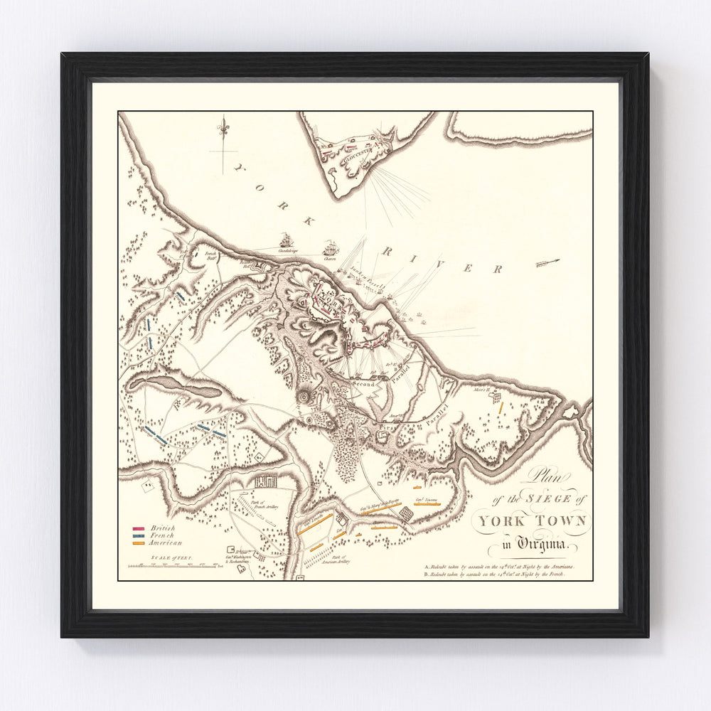 Yorktown Vintage Map 1787