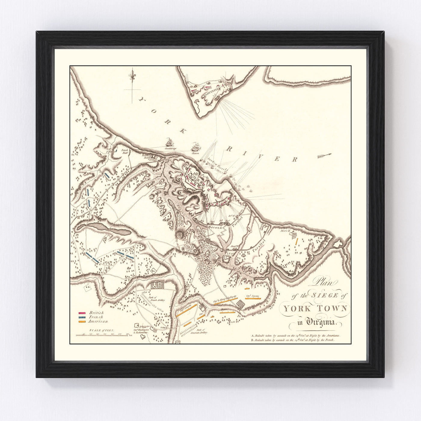 Yorktown Vintage Map 1787