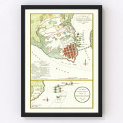Fort Moultrie Vintage Map 1788