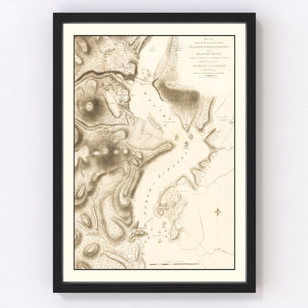 Fort Clinton Vintage Map 1794