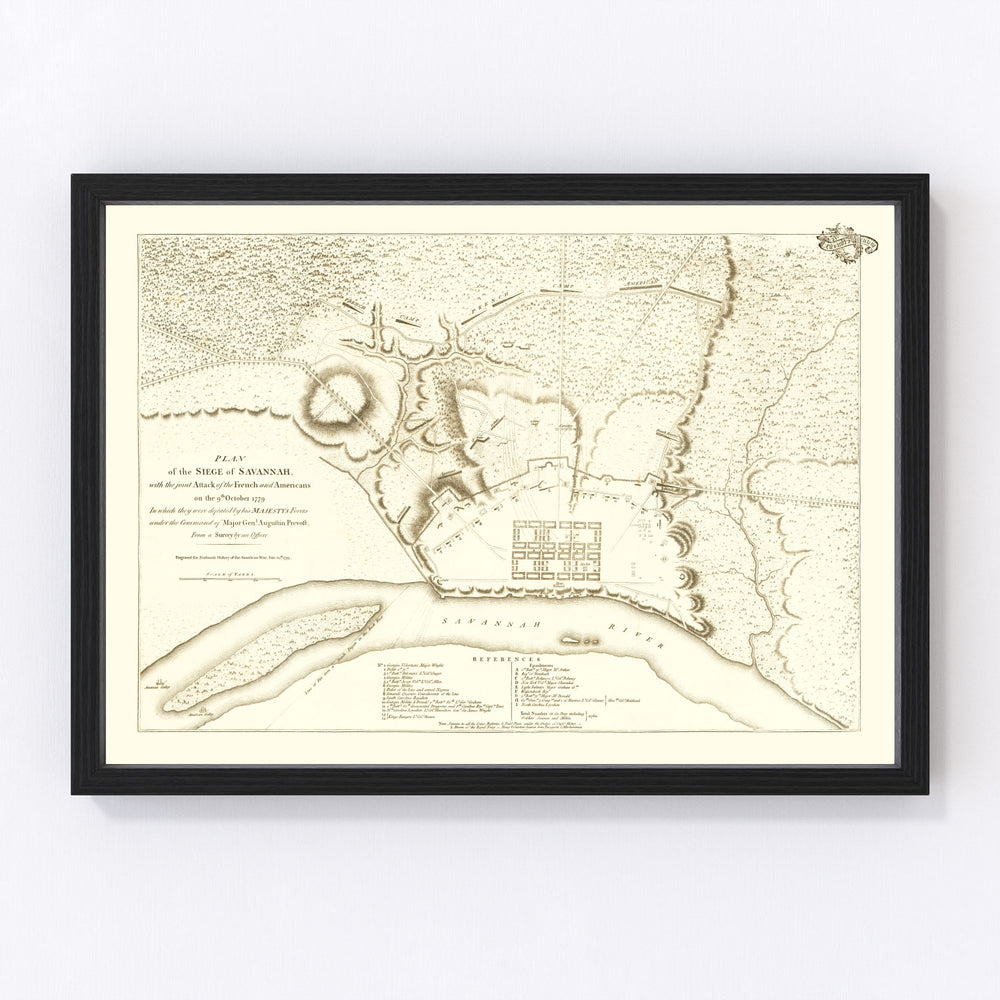 Savannah Vintage Map 1794