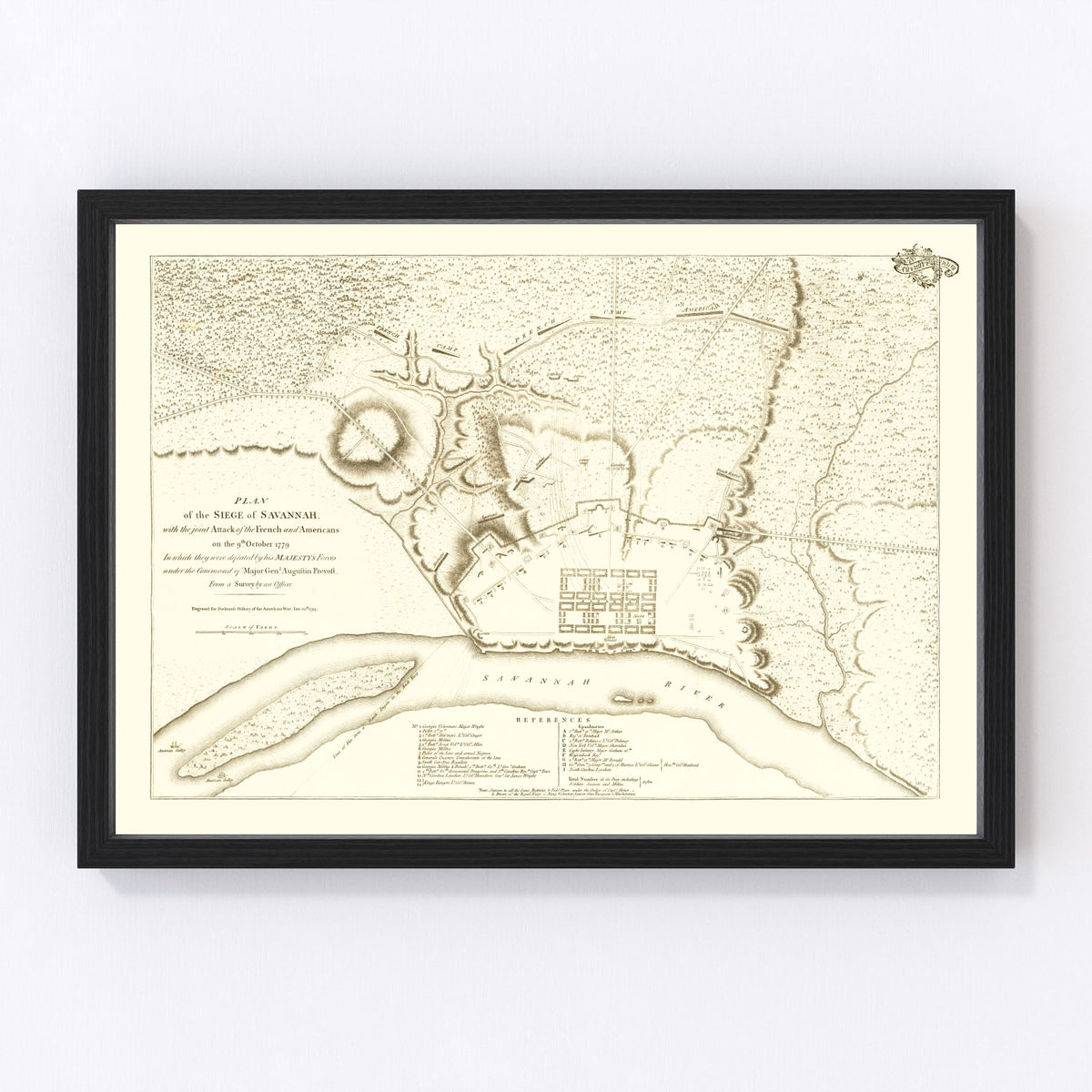 Savannah Vintage Map 1794