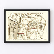 White Plains Vintage Map 1796
