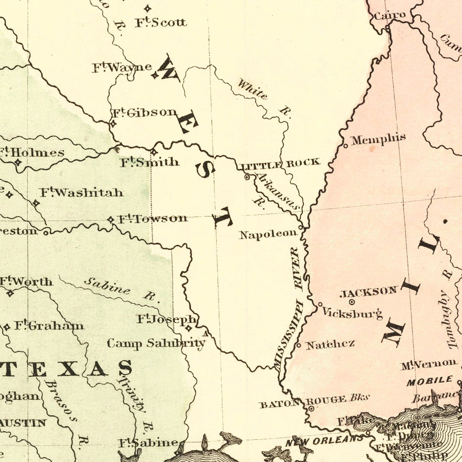 Restored historic details from the 1861 country map of County
