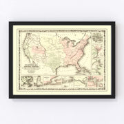 Southern Harbors Vintage Map 1861